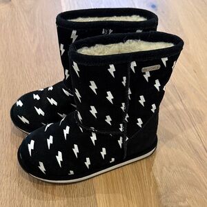Emu Kids Black Lightning Boots sz 12